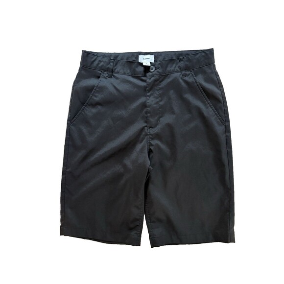 Old Navy boys Polyester Blend Bermuda Shorts size 16 Black Adjustable Waist - Picture 1 of 4